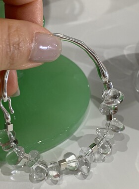 小众设计感人造水晶半镯女2026年新款个性百搭气质时尚手链手镯