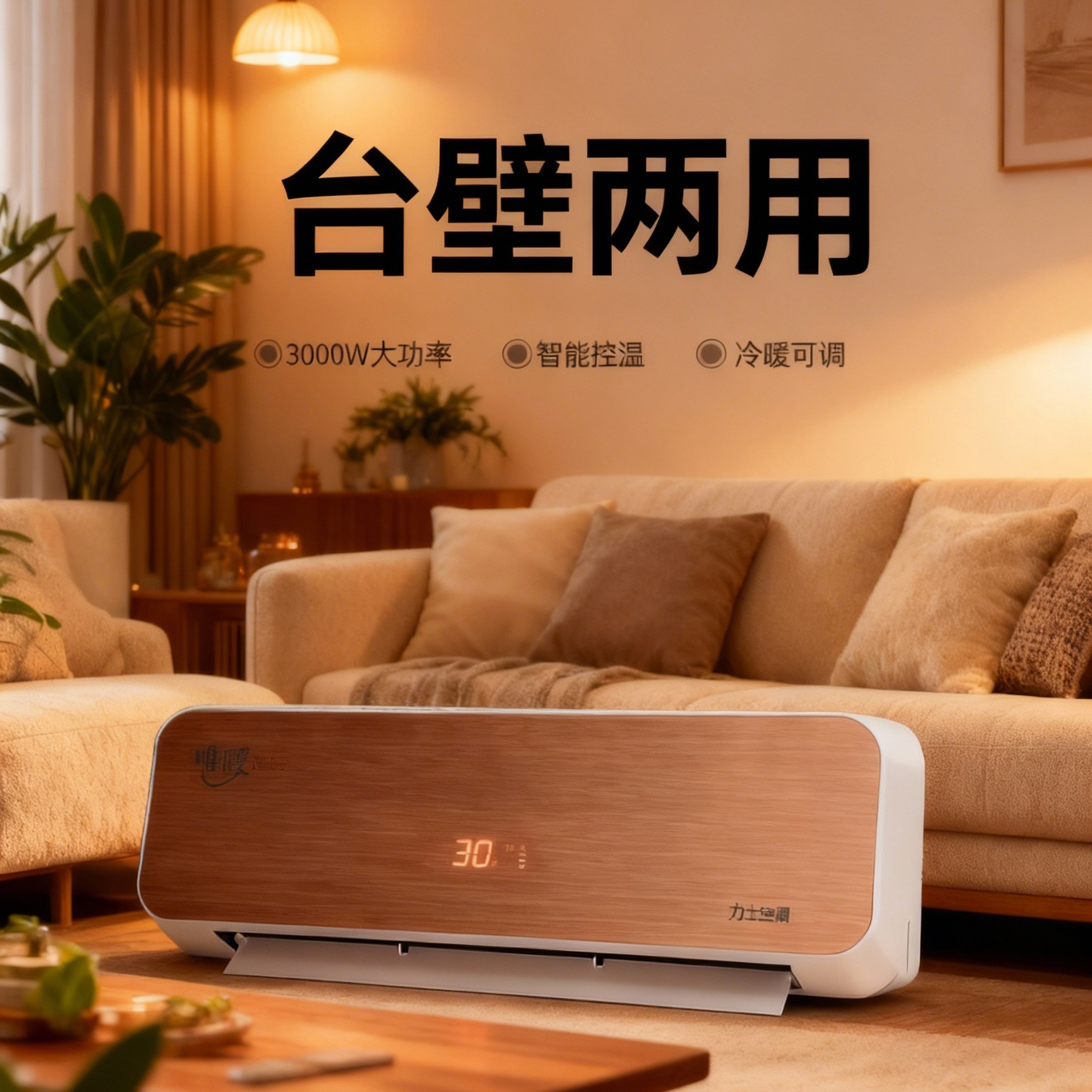 骆驼取暖器浴室暖风机壁挂式家用卧室节能省电速热电暖气冷暖两用