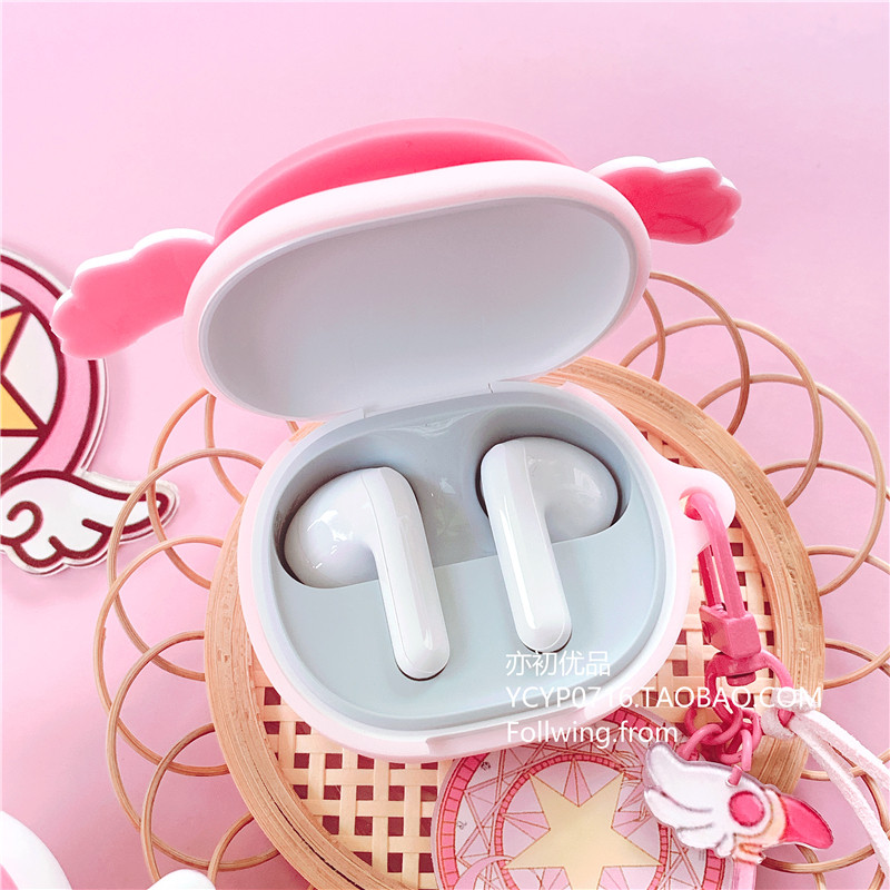 小米Air3 se保护壳适用红米Redmi Buds SE蓝牙耳机保护套百变小樱红米Redmi Buds 4青春版女款硅胶软壳