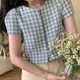 Korean chic summer style age-reducing plaid small fragrance chic top temperament tweed short coat for women