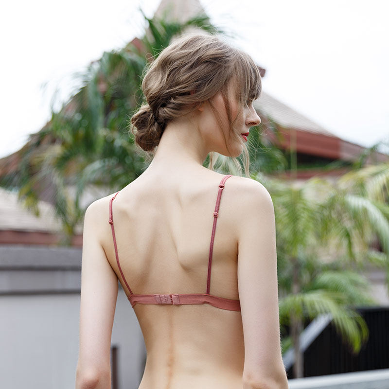 法式无钢圈超薄款细带小胸平胸胸罩 魅尚蕾丝控文胸