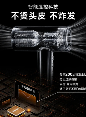 飞利浦高速电吹风机BHD737负离子