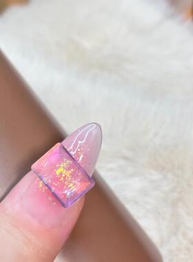 ANNI NAIL粉黛东洲钻手工美甲穿戴甲腮红娇嫩仙气美甲长水滴甲片