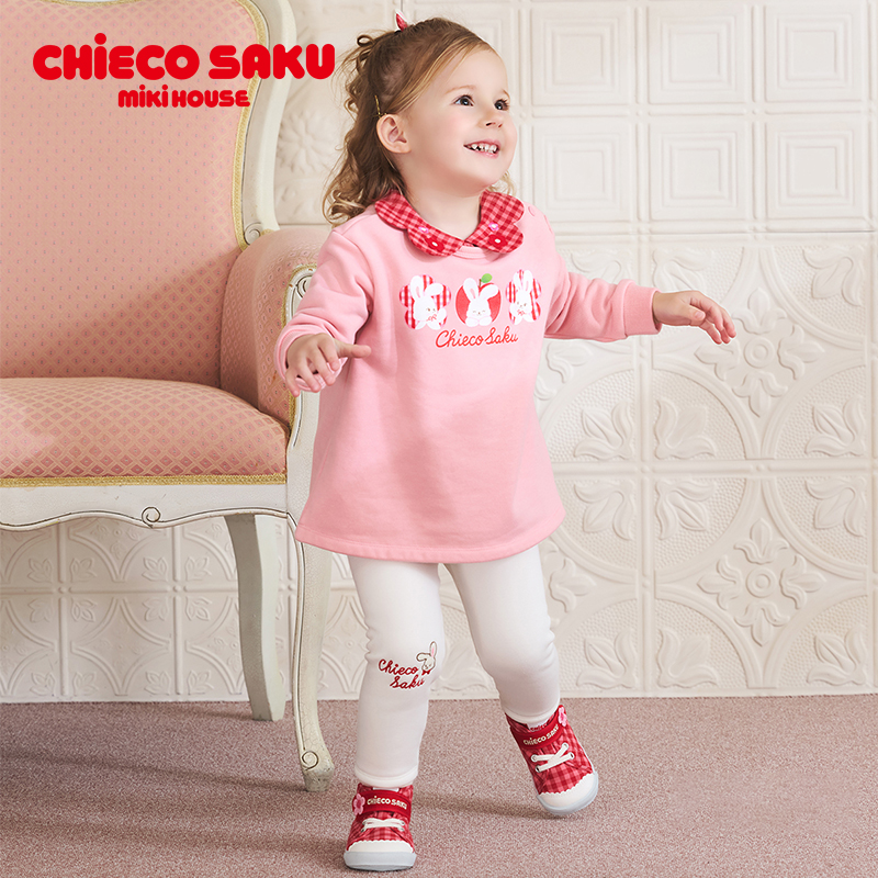 MIKIHOUSE日本制女童打底裤秋冬内里抓绒弹力保暖裤子CHIECO SAKU - 图3