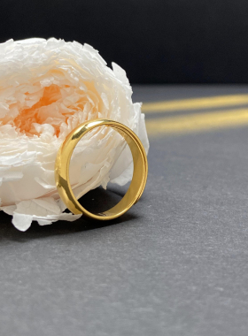 金包银戒指999包金不褪色耐磨不漏银调节开口戒男女情侣饰品