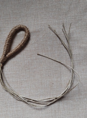 diy果壳风铃拉环手把编织绳手工编织成品6股8股蜡麻绳把手耐磨