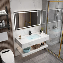 Modern minimalist bath cabinet Composition Makeup Dressing Room Wash NTU Richenite Handwashing desks Intelligent combined hand wash pool Custom