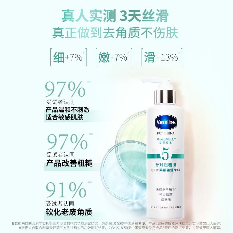 凡士林5号果酸套装滋润保湿身体乳 vaseline凡士林身体乳/霜