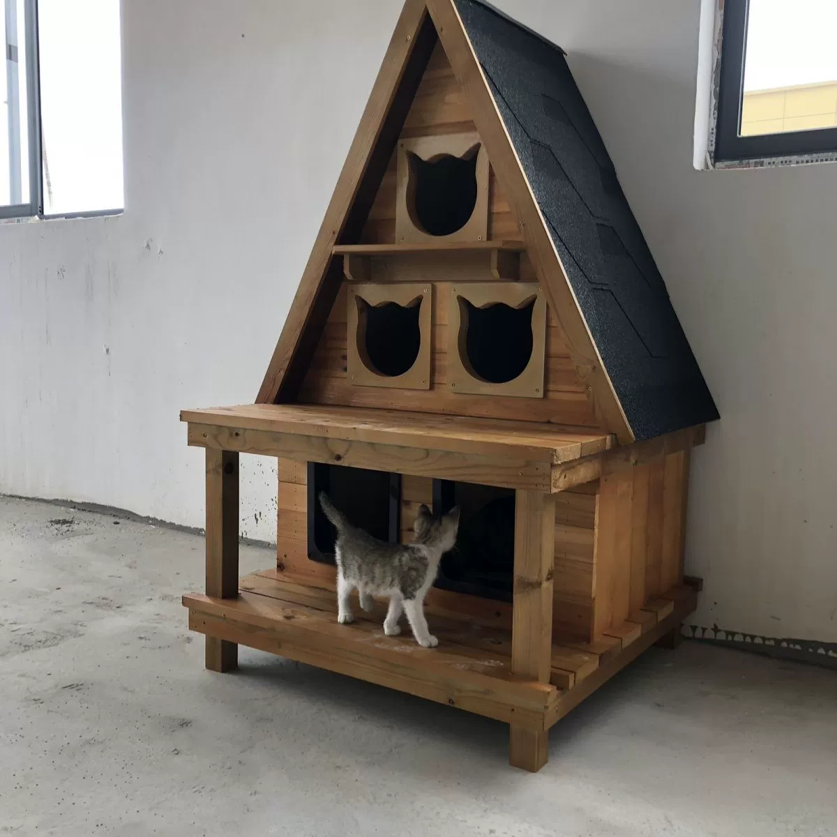 夏天防晒实木质宠物窝室内家用室外户外猫窝猫笼子猫别墅猫咪网红,淘宝优惠券,粉丝福利购,淘宝优惠卷