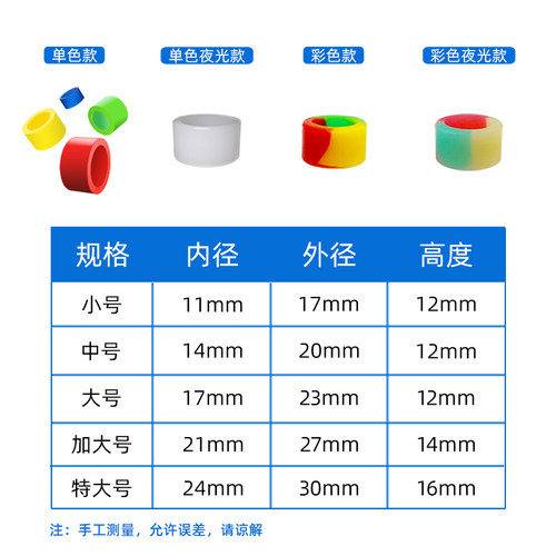 钓鱼竿止硅胶竿止环防滑O型圈封口胶竿止鱼竿缠把带高档夜光杆止 - 图1