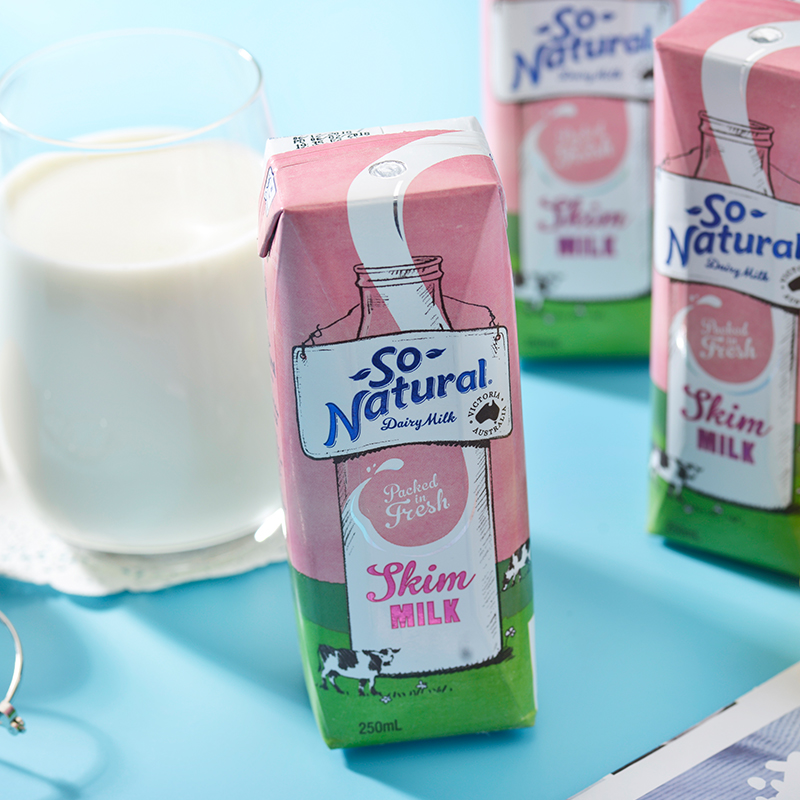 澳伯顿澳洲进口脱脂牛奶 早餐营养高钙纯牛奶整箱包邮1L*12多图1
