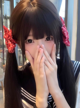 日系元气感酒红色波点蝴蝶结发夹可爱学院风JK制服对夹大号发卡