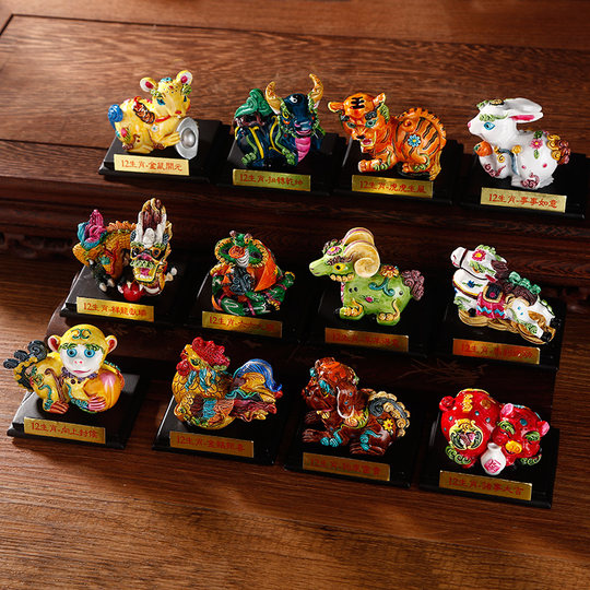 祝福十二生肖吉祥物天津泥人张家大院泥人彩塑中国风传统可爱摆件