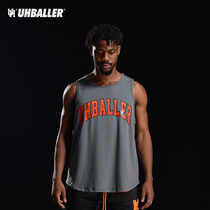 UH Basketball Vest Breathable Mesh Movement Casual Round Collar Double-sided Printed High-Play Moisture Absorption Perspiration Without Sleeveless T-shirt Man