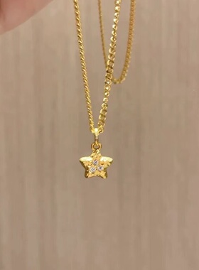 金色小星星项链女2024新款