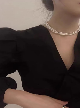 甲状腺术后遮挡疤痕锁骨短款珠子