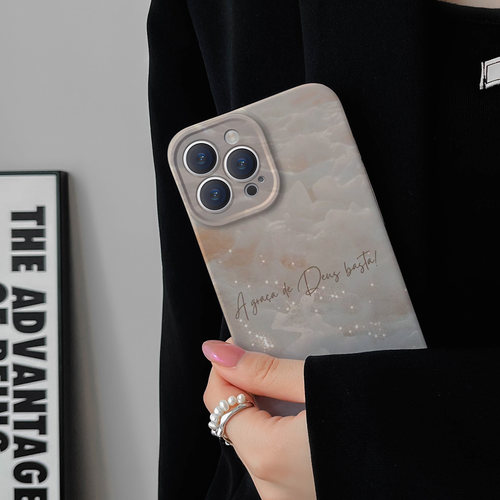 适用苹果华为彩绘纱雾英文iphone17 15手机壳1312promax荣耀60/70/80P50X90proOPPOreno9/iqoo12新款8plus - 图1