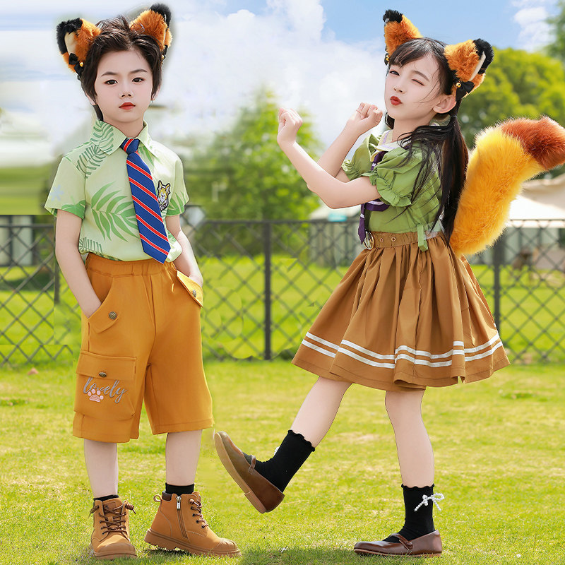 尼克狐狸连衣裙迪士游园装备套装演出疯狂动物城cos服儿童公主裙,淘宝优惠券,粉丝福利购,淘宝优惠卷