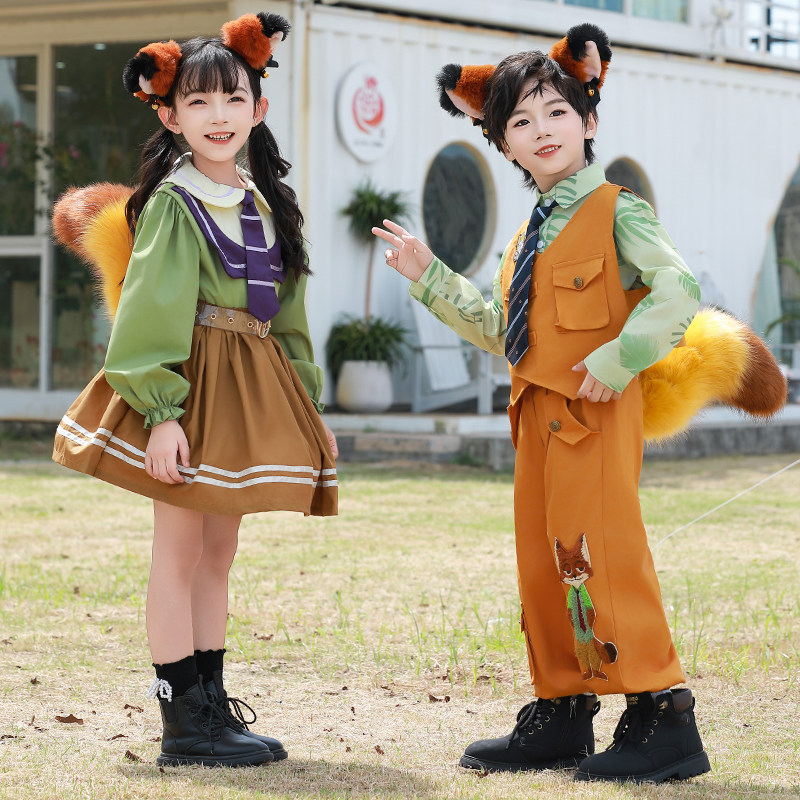 尼克狐狸连衣裙迪士游园装备套装演出疯狂动物城cos服儿童公主裙,淘宝优惠券,粉丝福利购,淘宝优惠卷