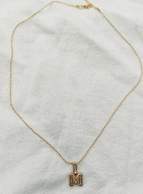 【项链】40CM+6CM延长项链时尚个性百搭锁骨链字母造型配饰H031