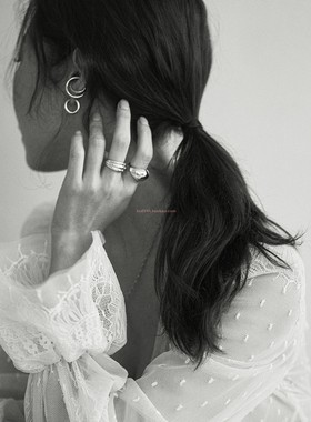 多层金银小众设计师品牌风戒指环