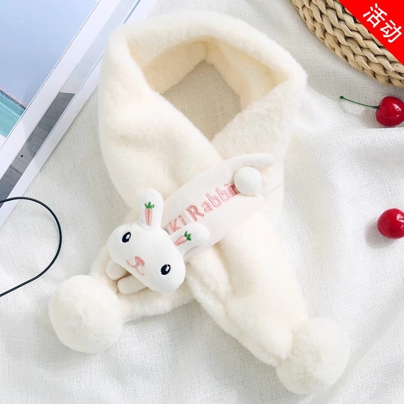 儿童围巾冬季男女加厚卡通幼儿保暖可爱仿兔毛绒超萌萌熊宝宝围脖,淘宝优惠券,粉丝福利购,淘宝优惠卷