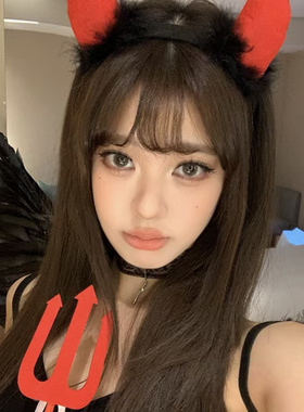 万圣节头饰暗黑小恶魔翅膀套装