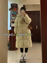 2023 new Korean teas wear a hitch-down long style cotton suit Womens winter medium length thickened oversize warm jacket