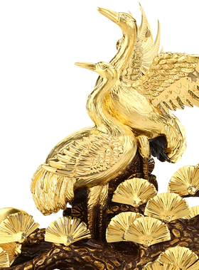 金箔延年爷爷长辈老人寿辰松鹤