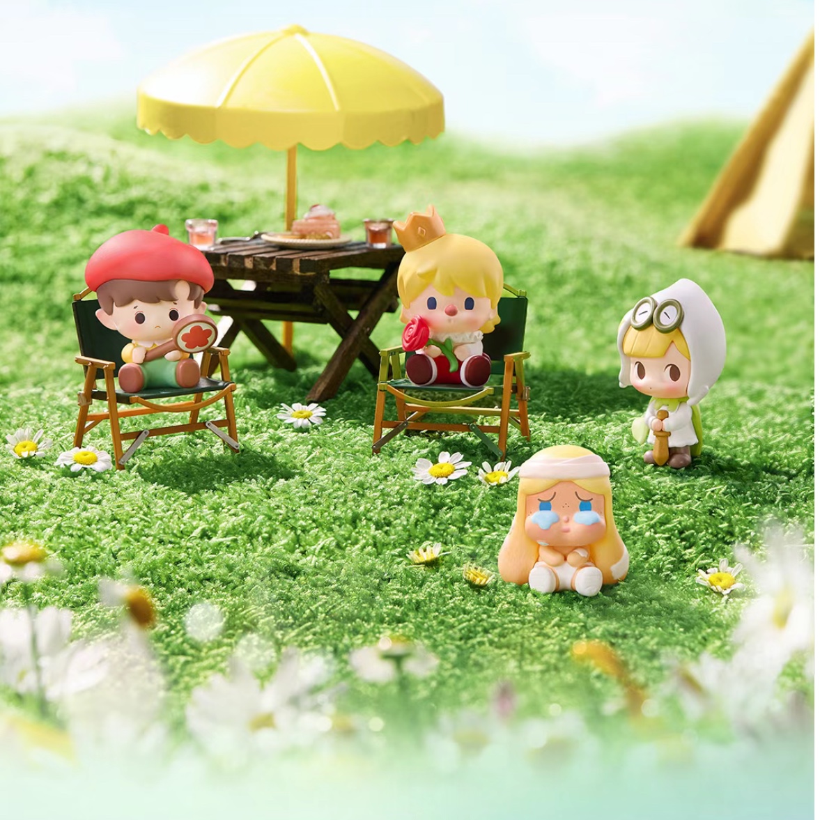 正品泡泡玛特POP MART跟我去郊游系列萌粒公仔可爱礼物手办sp - 图1