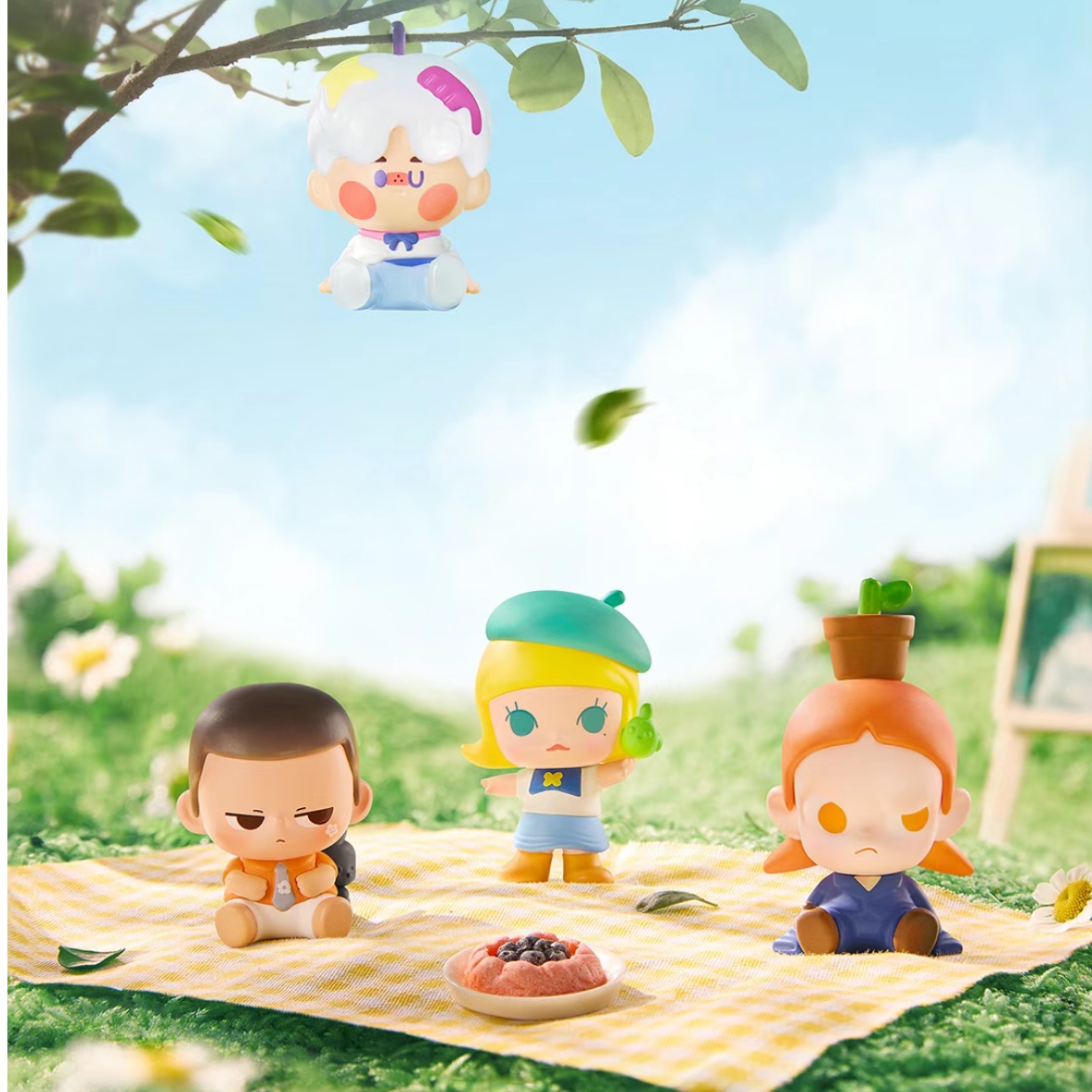 正品泡泡玛特POP MART跟我去郊游系列萌粒公仔可爱礼物手办sp - 图0