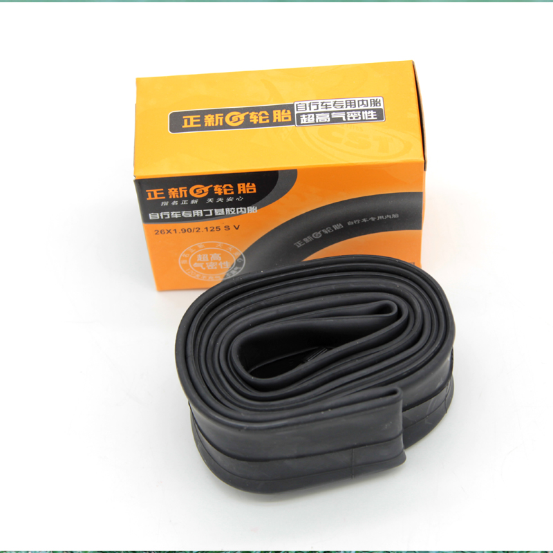 正新建大山地车公路车旅行车自行车内胎26*1.95/2.125美法嘴加长 - 图1