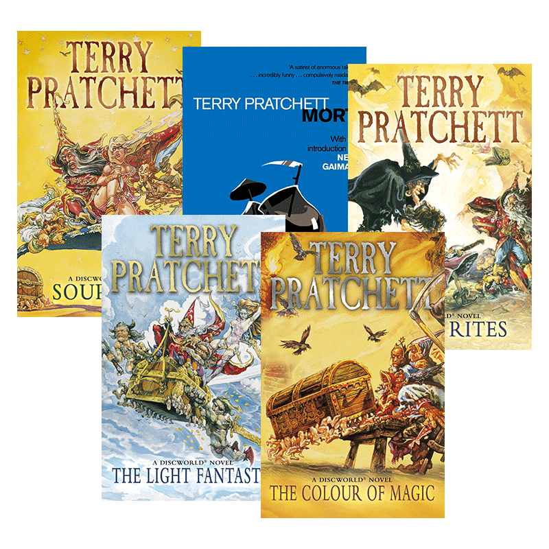 碟形世界系列1-5 五册套装 Discworld Novel 畅销科幻小说 Terry Pratchett - 图1