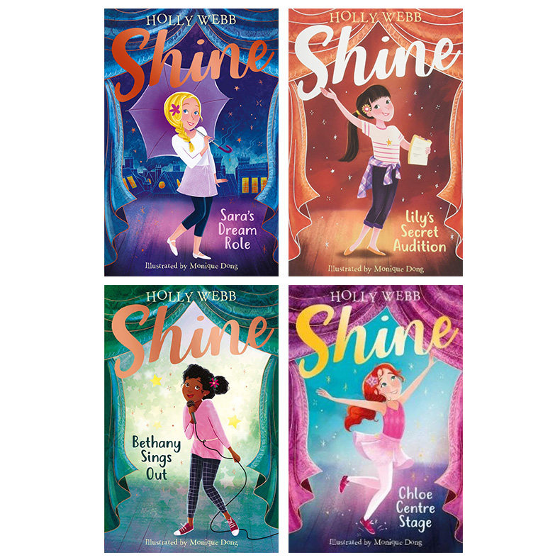 霍莉韦伯 闪耀明星梦系列4册 Shine Chloe Centre Stage 英文原版 克洛伊的中心舞台 莉莉的秘密试镜 全英文版进口原版英语书籍