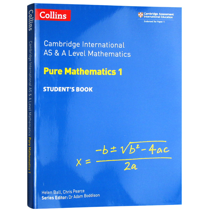 Collins AS and A Level Pure Mathematics 1 柯林斯剑桥国际纯数学1 Level教材学生用书 英文原版 进口英语考试书籍英文版 - 图1