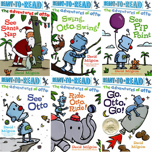 机器人冒险6册盒装 分级读物 The Adventures of Otto Ready to Read 英文原版 David Milgrim 全英文版进口原版英语书籍 - 图0