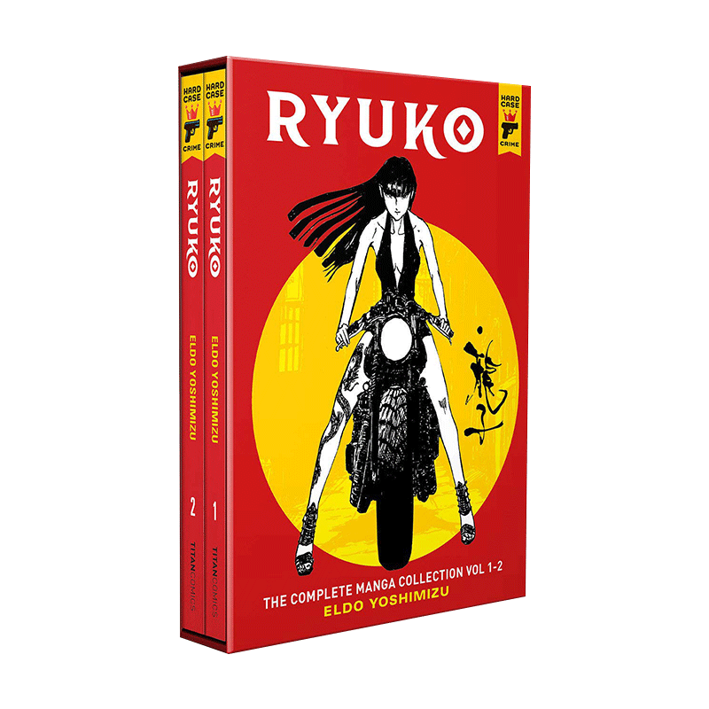 Ryuko Vol. 1& 2英文原版日本经典黑道漫画吉水龙子盒装1&2英文版-图0