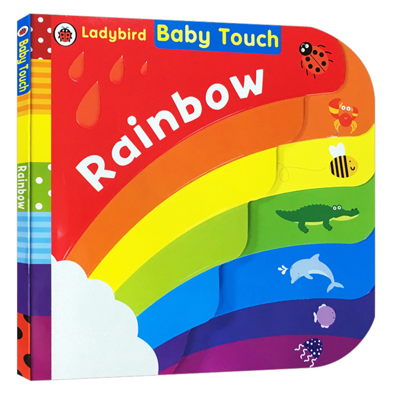 Ladybird Baby Touch Rainbow 彩虹 英文原版绘本 小瓢虫触摸书系列 美丽童年 大开本0-1-3岁儿童早教宝宝颜色认知纸板书 英语书籍