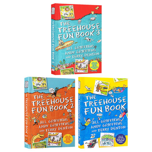The Treehouse Fun Book 疯狂树屋历险记活动书3册 英文原版 小屁孩树屋 儿童英语趣味涂鸦脑筋急转弯智力开发 章节桥梁漫画故事书 - 图0