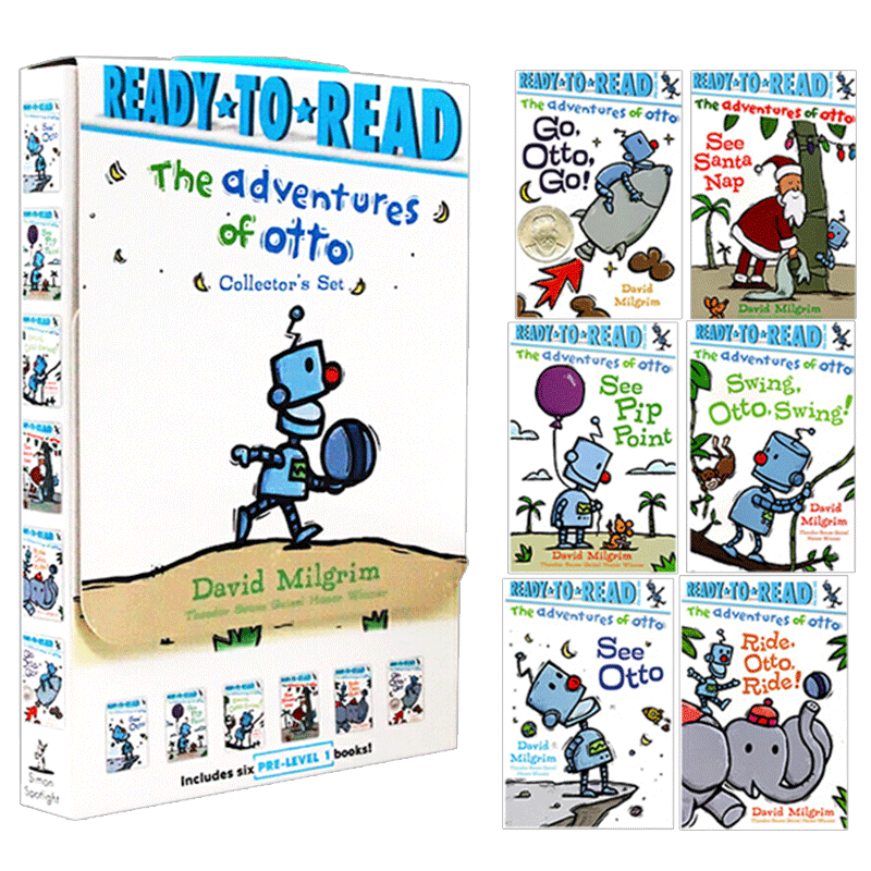 机器人冒险6册盒装 分级读物 The Adventures of Otto Ready to Read 英文原版 David Milgrim 全英文版进口原版英语书籍 - 图3