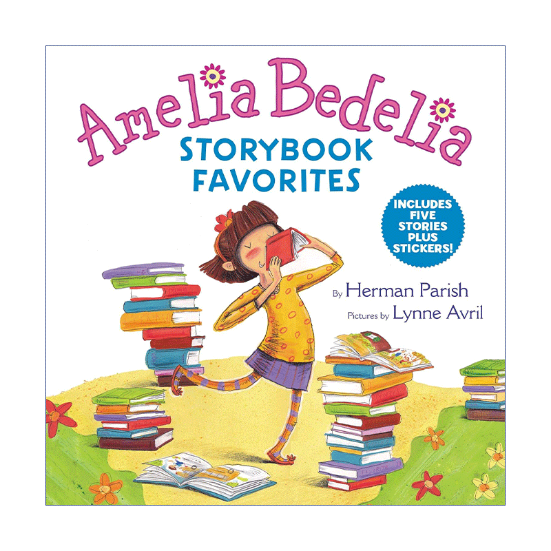 Amelia Bedelia Storybook Favorites 糊涂女佣故事合集1 含5则故事 附贴纸 精装 - 图0