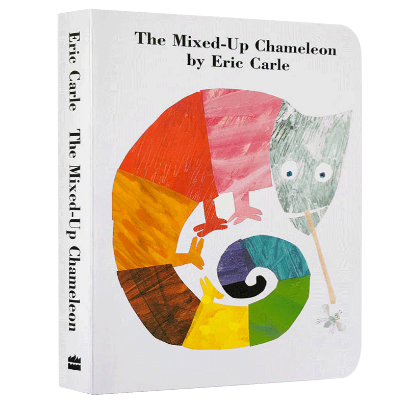 送音频 拼拼凑凑的变色龙 英文原版绘本 The Mixed-Up Chameleon Board Book 廖彩杏书单纸板书 艾瑞卡尔 儿童启蒙英语故事图画书 - 图1