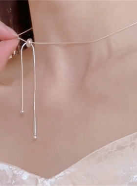 冷淡风抽拉项链韩系简约个性百搭