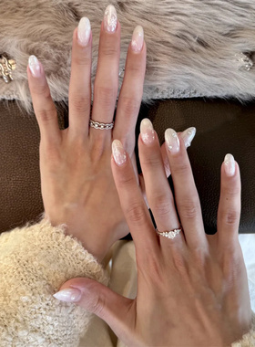 超闪圆形锆石戒指轻奢高级食指戒