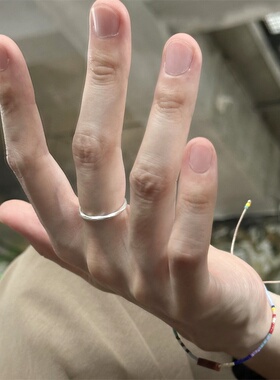 古法磨砂质感开口戒指百搭简约