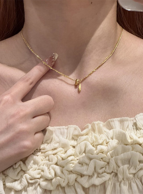 水滴转环项链女秋冬新款清冷感