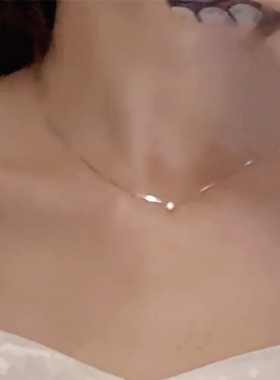 闪钻圆钻小巧吊坠项链精致ins