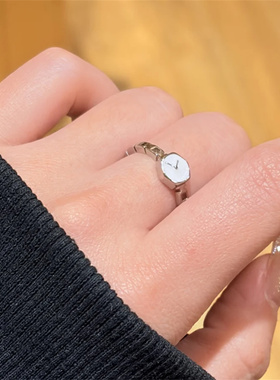简约迷你手表链条戒指开口可调节