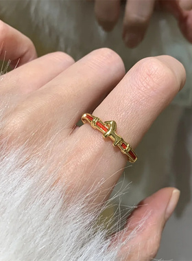 红绳金马戒指本命年生肖马指环