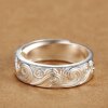 Pure silver 999 sterling silver embossed auspicious cloud ring men's light luxury niche high-end sense as a birthday gift for your boyfriend